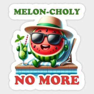 Watermelon Chill - Melon-choly No More Summer Tee Sticker